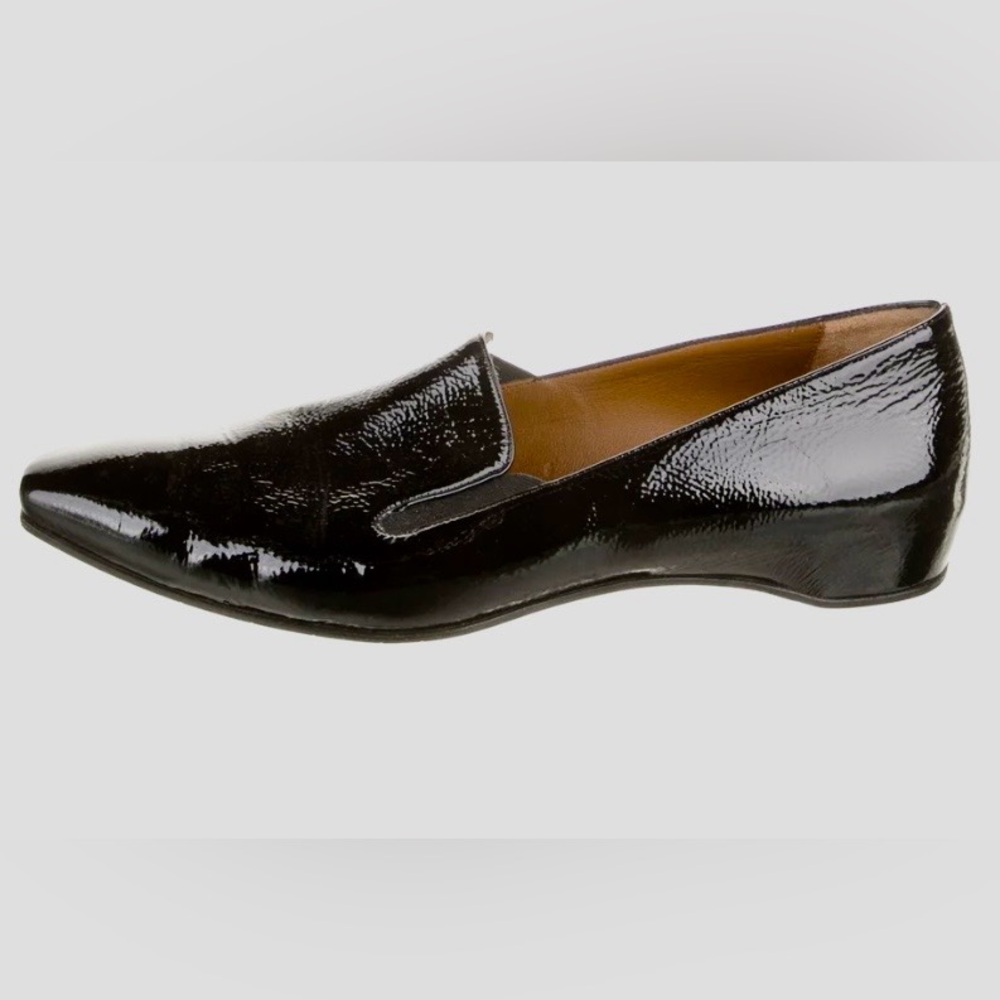 Aquatalia Patent Leather Loafers Black Size 7